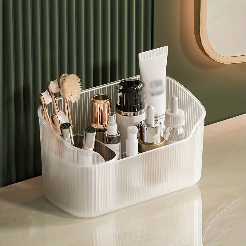 Minimalist Plastic Cosmetic Storage Box For Bathroom Vanity - Temu